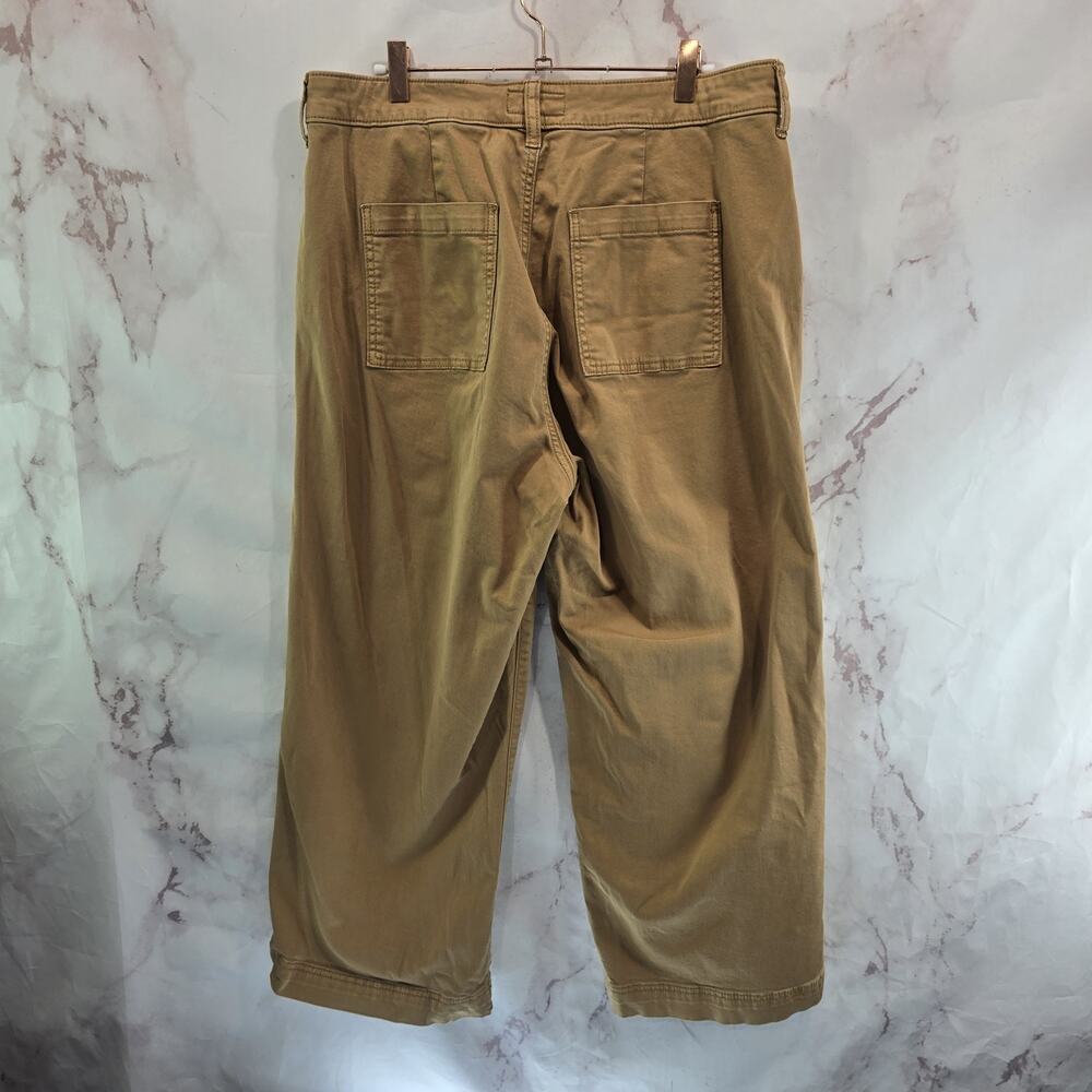 Torrid Pants Womens 12 Brown Trouser Crop Wide Leg High Rise Chino